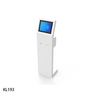 Samoobslužný kiosek s dotykovou obrazovkou banky